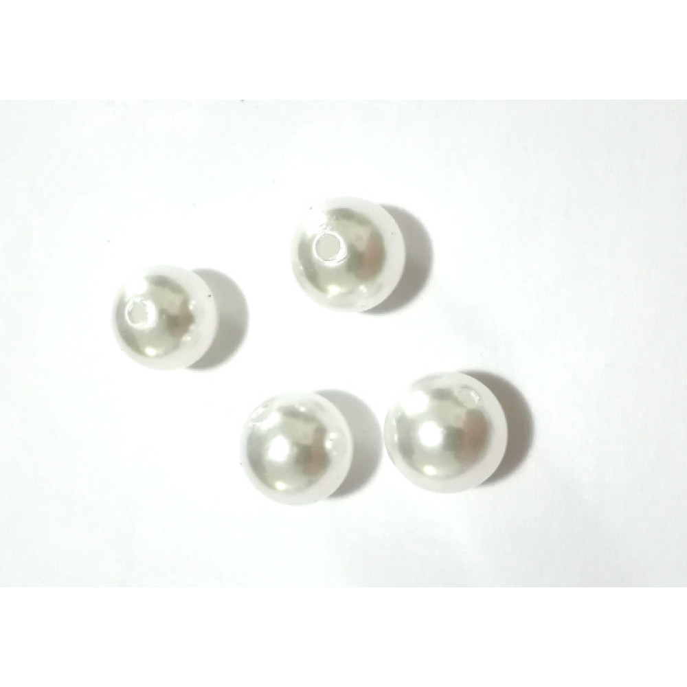 White Plastic Pearl - Diameter 10 mm